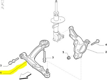 фото thumb №9, Важіль переднє fiat 500 оригінальний номер 50710620