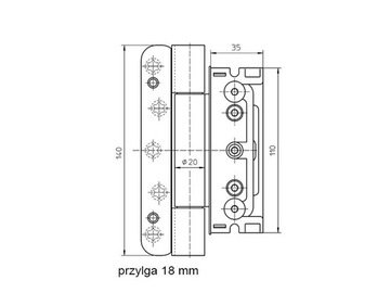 SIMONSWERK BAKA Protect 4010 3D FD для наружных дверей с притвором