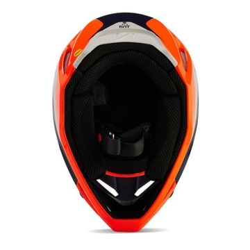 Kask FOX V1 NITRO FLUORESCENT ORANGE pomarańczowy fluo granatowy GRATISY