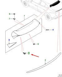 фото thumb №1, Jaguar i-pace x590 rear спойлер adjuster bolt j9c6389 original