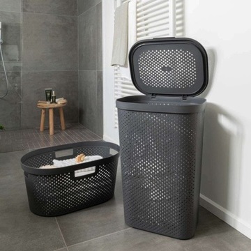 KOSZ NA PRANIE 60L BRUDOWNIK +KOSZ DO MAGLA CURVER