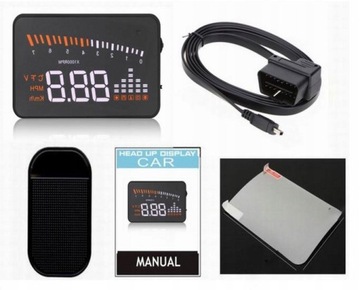 HUD дисплей с часами, проектор OBD2 3,5 дюйма