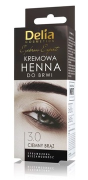 DELIA Кремовая хна для бровей - 3.0 ТЕМНО-КОРИЧНЕВЫЙ 7мл