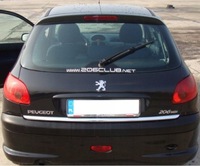 фото thumb №10, Peugeot 206 хетчбек hb - молдинг хром na кришка хромована кришка багажника задня