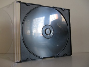 Pudełka CD x 1 SLIM na płyty czarne HQ 50 szt
