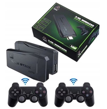 ИГРОВАЯ КОНСОЛЬ ДЛЯ ТЕЛЕВИЗОРА HDMI С 2 ГЕЙМПАДАМИ, КАРТА ПАМЯТИ 64 ГБ, 20 000+ ИГР