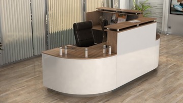 Стойка ресепшн R85 LED 330х210см с подсветкой