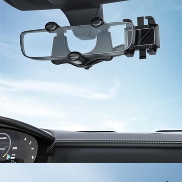 Автомобильный держатель для телефона с регулировкой на 360°, для зеркала заднего вида