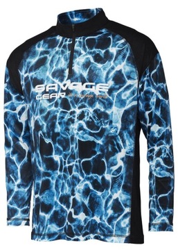 Футболка Savage Gear Marine UV с длинными рукавами, размер L: большой (L)