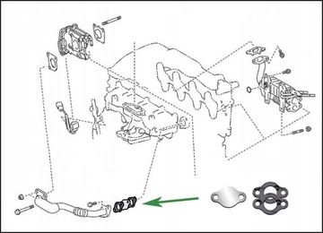 Заглушка EGR TOYOTA Auris Rav 4 Avensis 2.0 D-4D