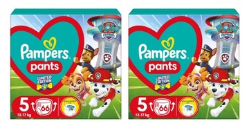 Pampers Pants Размер 5 12-17 кг 2х66 шт подгузники Paw Patrol.