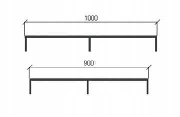 Nadstawka półka na biurko toaletkę WENGE 90/100cm