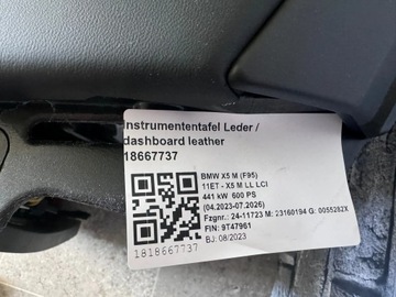 фото thumb №8, Панель роздавальна kosnola оригінал bmw f95 g05 x5m x6 g06 ні відновлена