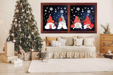 Рождественские наклейки на окна SANTA 75x150см BN2
