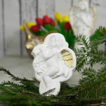 ФИГУРКА АНГЕЛА ПРИМЕЧАНИЯ, БЕЛАЯ, УКРАШЕНИЕ, ОРНАМЕНТ