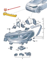 фото thumb №1, Vw id.3 e11 передняя часть правый light волокно 10a941654d