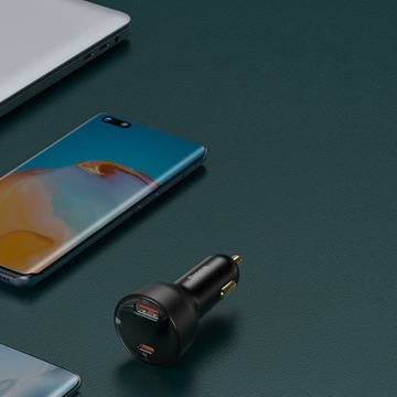 АВТОМОБИЛЬНОЕ ЗАРЯДНОЕ УСТРОЙСТВО BASEUS FAST ДЛЯ ТЕЛЕФОНА USB C МОЩНЫЙ ИСТОЧНИК ПИТАНИЯ 100 ВТ