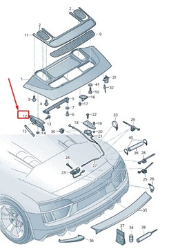 фото thumb №1, Audi r8 4s rear left сторона bootlid hinge 4s7827301 оригинал