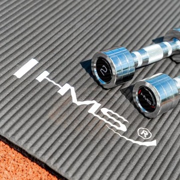 Гантели из ХРОМИРОВАННОЙ СТАЛИ для упражнений 2x9 кг HMS