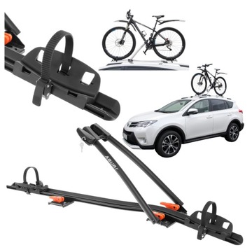 Bagażnik rowerowy dachowy zamykany na klucz aluminiowy uchwyt na rower