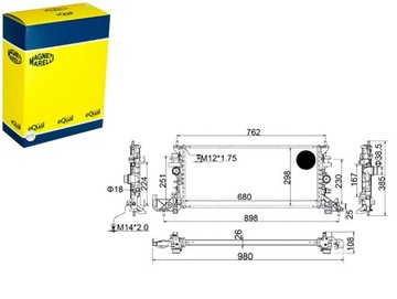фото thumb №1, Радіаторів двигуна води opel astra k 1.0-1.6d 06.15- магніт marelli