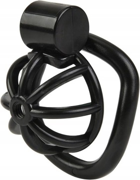 MAŁY CZARNY PAS CNOTY CHASTITY CAGE 5 PIERŚCIENI DILATOR
