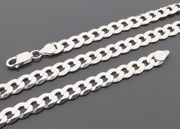 Srebrny łańcuszek PANCERKA szer. 7.6 mm 50 cm 31 g