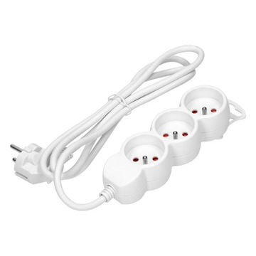 ТРЕХСТОРОННИЙ УДЛИНИТЕЛЬ 5 МЕТРОВ NICE WHITE 10A