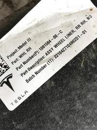 фото thumb №7, Tesla model 3 подкрылок правое задняя 1081584-00-c