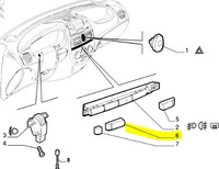 фото thumb №8, Кнопка заглушка панелі fiat bravo оригінальний номер 71861861