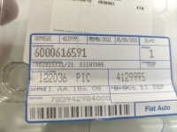 Fiat alfa romeo кольцо уплотнительный вала коленчатого 6000616591 Недорого, фото thumb