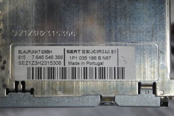 фото thumb №5, Радио cd 1p1035186b seat leon ii без гидроусилителя код