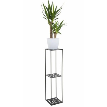 Stojący kwietnik metalowy 100 cm czarny wytrzymały
