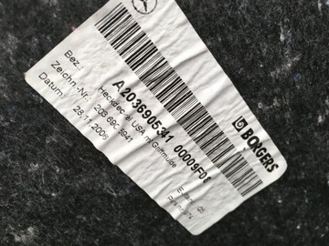 фото thumb №5, Mercedes w203 00-07 оббивка кришки зад sedan