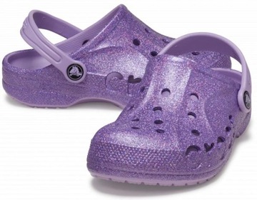 Dziecięce Buty Chodaki Crocs Classic Baya Glitter 207015 Clog 28-29