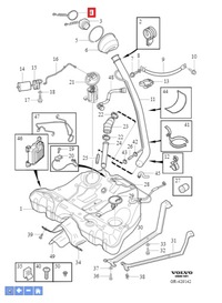 фото thumb №1, Кронштейн пробка топлива volvo xc70 i 2001-2007r