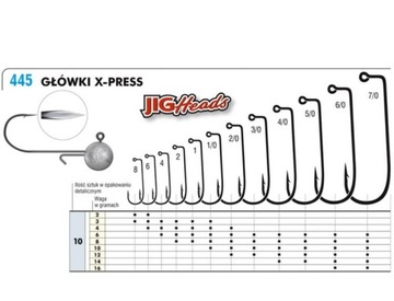 Джиг головы JIG X-FRESS 4-5G Крюки Black Nickel Op