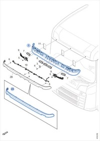 фото thumb №11, Накладка козирок сонцезахисний захист scania r s p g ngs 2 отвори nowa