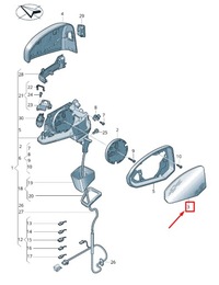 фото thumb №1, Audi q3 f3 передняя часть left door mirror glass 81a857535h