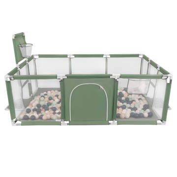 Зеленый плейпен для детей. Power Basket 100 шарики Selonis Bo-100x