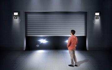 Галогенный светодиодный прожектор 30Вт с датчиком движения, регулируемый 2700лм 2в1