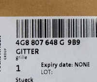 фото thumb №6, New audi a7 4g8 s-line передний правый бампер решётка радиатора 4g8807648g9b9