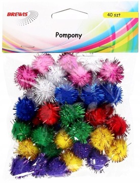 BREWIS POM05 ПОМПОНЫ МЕТАЛЛИЧЕСКИЕ 40 ШТ.