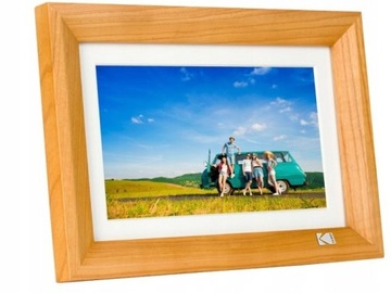 Цифровая рамка 7 дюймов, 7 дюймов, светодиодная HD, деревянная KODAK
