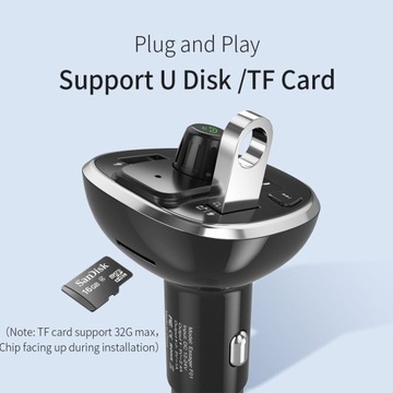 FM-ПЕРЕДАТЧИК BLUETOOTH 5.0 ЗАРЯДНОЕ УСТРОЙСТВО ESSAGER 4в1