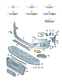 фото thumb №1, Заглушка розпилювача лампи права audi a5 b9