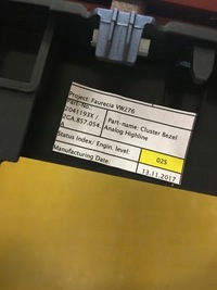 фото thumb №2, Рамка захист спідометра прилади vw t-roc помаранчевий