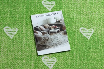 DYWAN DZIECIĘCY 200x200 SERDUSZKA zieleń @113255