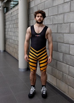 Kostium zapaśniczy COMBAT SPORT Sting męski - czarno/pomarańczowy S