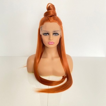 Парик LACE FRONT красный 40/55/80см + шапочка БЕСПЛАТНО